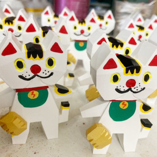 聯乘系列-木雕巴夫招財貓