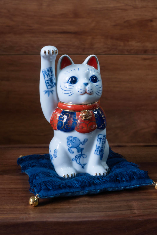 雙面招財貓座墊 9x9cm