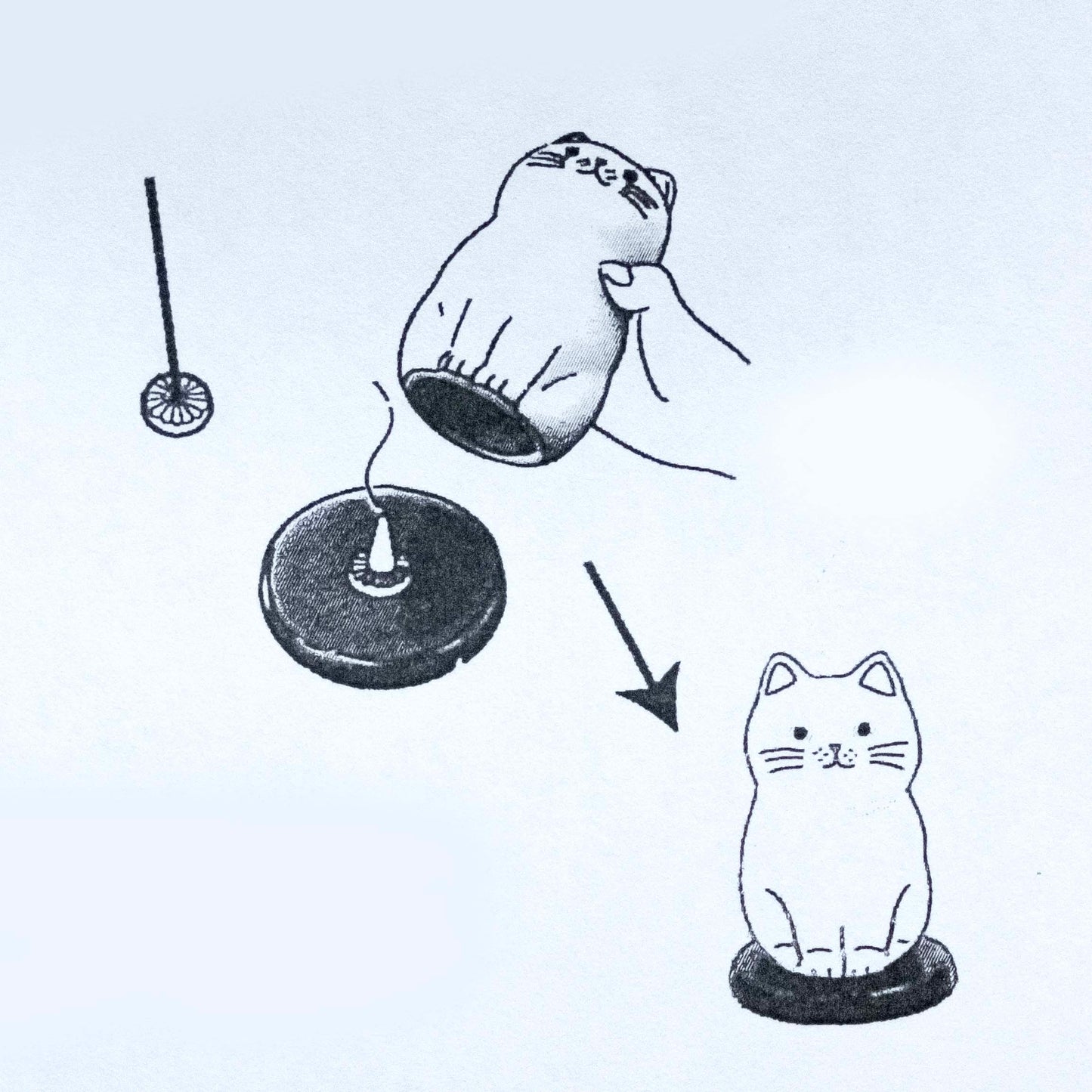 日本貓型線香/塔香座