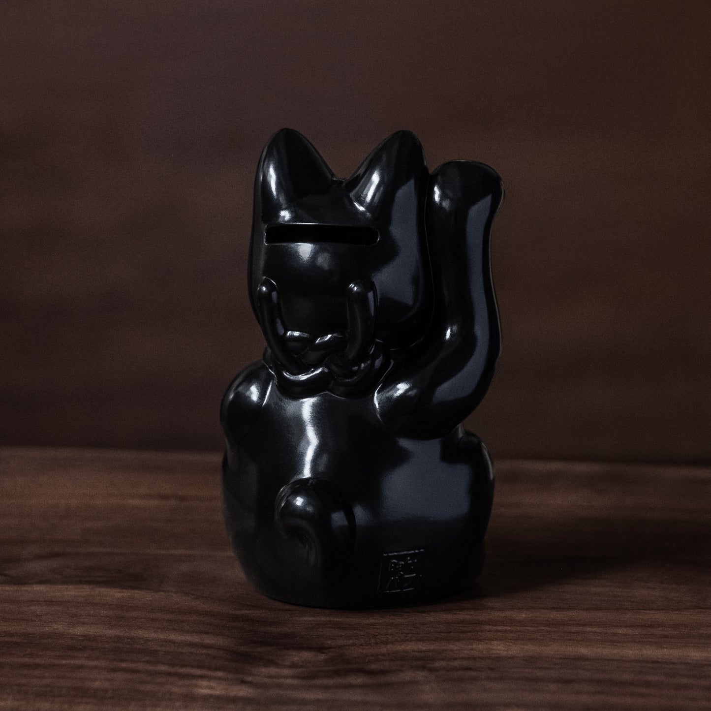 10cm 招財貓巴夫錢罌-黑色