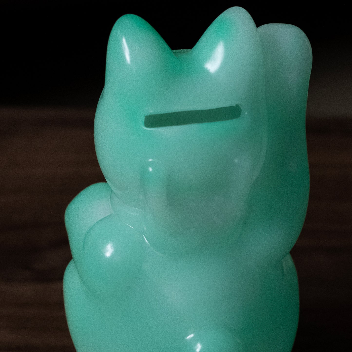 10cm 招財貓巴夫錢罌-彷玉