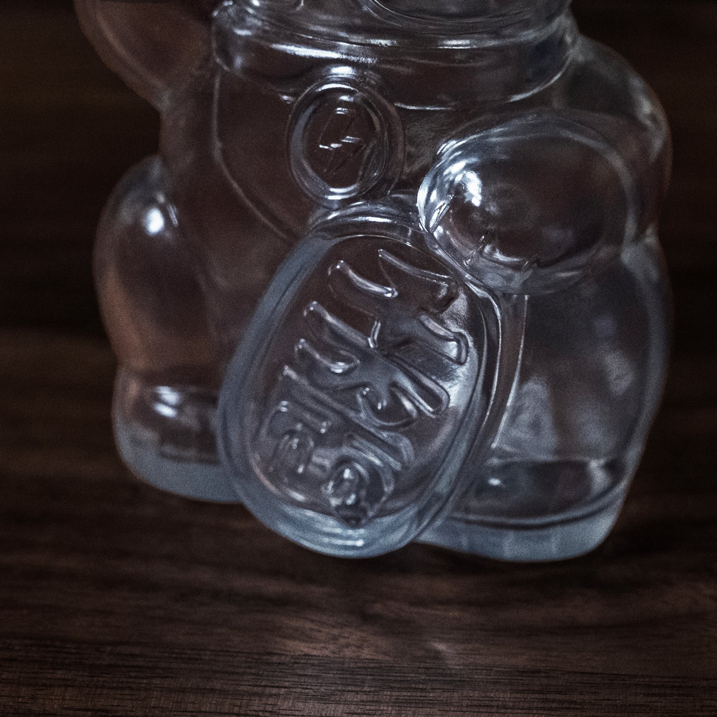 10cm 招財貓巴夫錢罌-透明