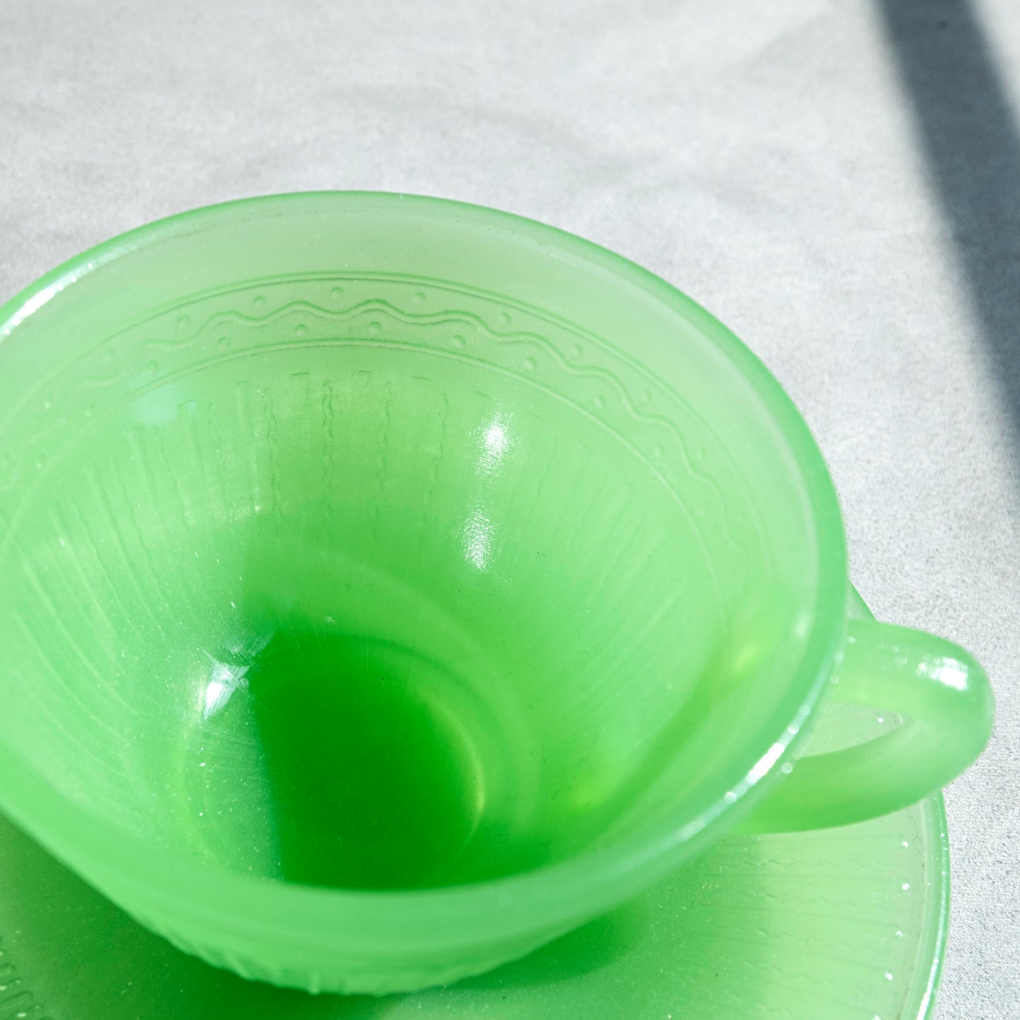 翠綠色茶杯一套